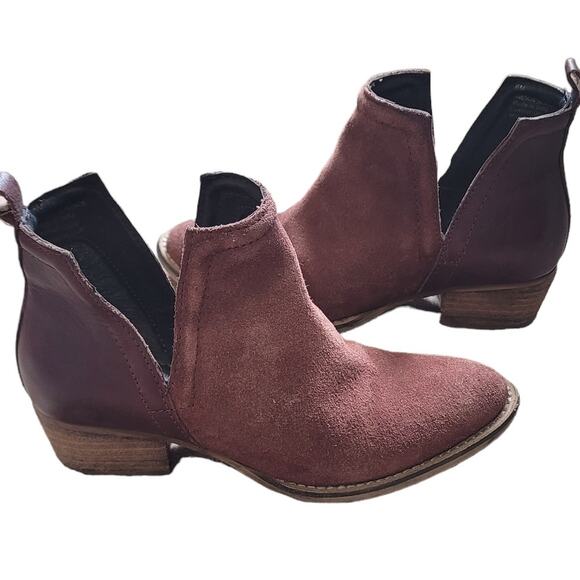 DIBA.True Brown Cut Out Leather Ankle Booties Women's Size 6 - Picture 6 of 14